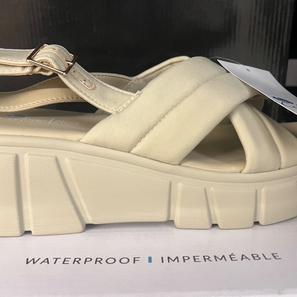 NEW AQUA COLLEGE Women's Godess Waterproof Sandals BONE IVORY SLINGBACK SHOES - Picture 5 of 10